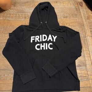 Reflex Black Hoodie XL Friday Chic Women’s casual comfy coffeeshop layering